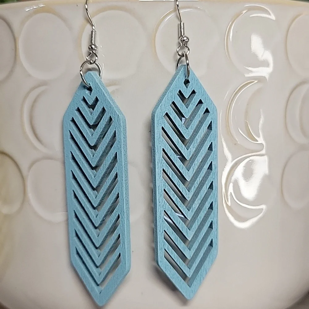 PASTEL WOOD EARRINGS, Choice of Color